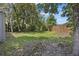 Expansive, fenced backyard with lush green grass and mature trees, offering privacy and space at 9 Stallion Ct, Charleston, SC 29407