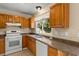 Close-up of kitchen featuring wooden cabinets and countertops with a double-basin sink at 100 Traders Station Rd, Summerville, SC 29486