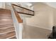 Spacious living room with staircase, balcony and tile flooring at 100 Traders Station Rd, Summerville, SC 29486