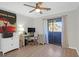 Well-lit office featuring a ceiling fan, sliding glass door, and natural light at 1142 Village Creek Ln # 3, Mount Pleasant, SC 29464
