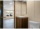 Bathroom featuring single sink vanity and a toilet at 116 Wisteria Falls Trl, Saint Stephen, SC 29479