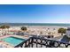 Beautiful beach view overlooking the ocean, pool and beachfront from a lovely balcony at 129 Grand Pavilion Blvd, Isle of Palms, SC 29451