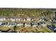 Community aerial view showcasing diverse home styles, lush trees, and a pond highlighting the desirable location at 138 Back Tee Cir, Summerville, SC 29485