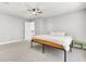 A view of a spacious bedroom with neutral walls, carpeted floor and ceiling fan at 138 Back Tee Cir, Summerville, SC 29485