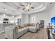 Open concept living space featuring a kitchen and a living room with hardwood floors at 139 Ancestry Ln, Moncks Corner, SC 29461
