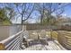 Inviting backyard deck with seating and tree view at 1605 Evergreen St, Charleston, SC 29407