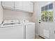Functional laundry area includes appliances, storage cabinets, and access to the outdoors at 25 Oak Forest Dr, Charleston, SC 29407