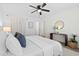 Comfortable main bedroom features a ceiling fan, neutral decor, and stylish furnishings at 25 Oak Forest Dr, Charleston, SC 29407