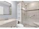 Updated bathroom with tiled shower, modern vanity, and sleek fixtures for a spa-like experience at 3316 Island Estates Dr, Johns Island, SC 29455