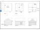 Garage plan featuring a slab, floor plan, roof plan, and front and side elevations at 4217 Royal Harbor Rd, Hollywood, SC 29449