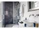 Modern bathroom featuring a glass-enclosed shower and stylish fixtures at 5 Alexander St, Charleston, SC 29401