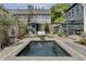 Private backyard oasis featuring a stylish pool, comfortable seating, and meticulously maintained landscaping at 5 Alexander St, Charleston, SC 29401
