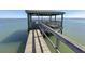Dock with a covered gazebo-style structure, creating a relaxing waterfront space with great views at 6021 Jibe Ct, Awendaw, SC 29429