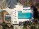 Overhead view of a well-maintained swimming pool and surrounding amenities perfect for a relaxing afternoon at 669 Palisades Dr, Mount Pleasant, SC 29464