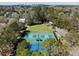 Aerial view of well-maintained community tennis courts, perfect for residents to enjoy recreational activities at 669 Palisades Dr, Mount Pleasant, SC 29464