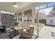 Relaxing screened porch with comfortable seating, ceiling fan, and a view of the backyard at 871 Center Park St, Charleston, SC 29492