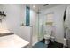 Bathroom featuring white tile, a glass shower door, and a modern vanity at 960 Mooring Dr, Charleston, SC 29412