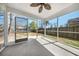 Screened patio with backyard view including tree line at 103 Old Tree Rd, Goose Creek, SC 29445