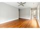 Hardwood floored empty bedroom leading into an open bathroom at 103 Tall Oak Ave, Charleston, SC 29407