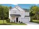 Charming two-story home with white siding, covered porch, and attached two-car garage at 1041 Swamp Rose Run, Summerville, SC 29485