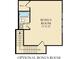 Optional bonus room floor plan with bath and stairs at 1146 Darling St, Summerville, SC 29485