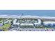 Stunning aerial view of beachside condos with a central pool, directly on the ocean with private beach access at 1300 Ocean Blvd # 114 A, Isle of Palms, SC 29451