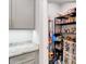 Pantry with ample shelving and organized storage space at 1543 Scott Hill Rd, James Island, SC 29412