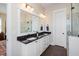 Bathroom featuring granite counters, double sinks, and modern fixtures at 1676 Paradise Lake Dr, Mount Pleasant, SC 29464
