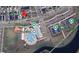Aerial view showcasing the Midtown Club amenities including a pool, club, and pickleball courts at 201 Symphony Ave, Summerville, SC 29486