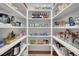 Spacious pantry with organized shelving providing ample storage for food and kitchen essentials at 201 Symphony Ave, Summerville, SC 29486