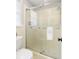 Bathroom shower with clear glass door and tiled walls at 209 Brailsford Rd, Summerville, SC 29485