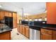 Modern kitchen with stainless steel appliances and granite countertops, offering a stylish and functional cooking space at 214 Shelby Shea Ln, Moncks Corner, SC 29461