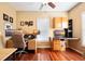 Office with multiple monitors, desk, ceiling fan, and natural light; optimal for remote work at 214 Shelby Shea Ln, Moncks Corner, SC 29461
