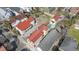 Stunning aerial view of historic Charleston homes featuring red rooftops and charming architecture at 34 Percy St, Charleston, SC 29403