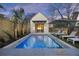 Backyard pool with outdoor seating and lush landscaping at 34 Percy St, Charleston, SC 29403