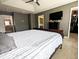 View of the main bedroom features a vaulted ceiling, carpet, and a door to closet at 3614 Haymont Ln, Ladson, SC 29456