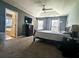 View of the main bedroom features a vaulted ceiling, carpet and large windows at 3614 Haymont Ln, Ladson, SC 29456