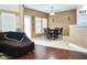 Cozy dining area featuring a table and chairs set, complemented by plenty of natural light and stylish decor at 3614 Haymont Ln, Ladson, SC 29456