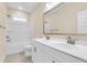 Bright bathroom with double sink vanity, white cabinets, and a shower and tub combo at 3726 Apiary Ln, Johns Island, SC 29455