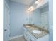 Bathroom featuring double vanity with granite countertops and tile flooring at 414 Hamlet Cir, Goose Creek, SC 29445