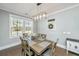 Charming dining room with a view to the back yard and hardwood floors at 414 Hamlet Cir, Goose Creek, SC 29445