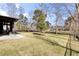 A spacious backyard with a well-maintained lawn and mature trees, perfect for outdoor activities at 4162 Club Course Dr, North Charleston, SC 29420