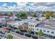 Aerial view of downtown buildings and street with cars parked along the roadside at 487 King St # 201, Charleston, SC 29403
