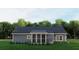 Gray home featuring a back porch and a well-maintained yard in a quiet setting at 5811 Octavia Ave, Ravenel, SC 29470