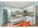 Bright kitchen featuring stainless steel appliances, granite counters and a mosaic backsplash at 7977 Shadow Oak Dr, North Charleston, SC 29406