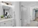Beautiful bathroom features a marble vanity, modern fixtures, and shower at 8585 Refuge Pointe Cir, North Charleston, SC 29420