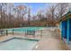 Large community pool with a separate shallow area, surrounded by trees and lounge chairs at 109 Nelson Ct, Summerville, SC 29485