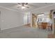 Spacious living room showcases seamless flow into an adjacent kitchen area at 109 Nelson Ct, Summerville, SC 29485