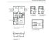 Blueprint layout of the second and third floors, showing bedrooms, baths, stairs and bonus room at 121 Cantona Dr, Summerville, SC 29483