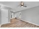 Cozy room with neutral walls and new flooring at 1393 Secessionville Rd, James Island, SC 29412